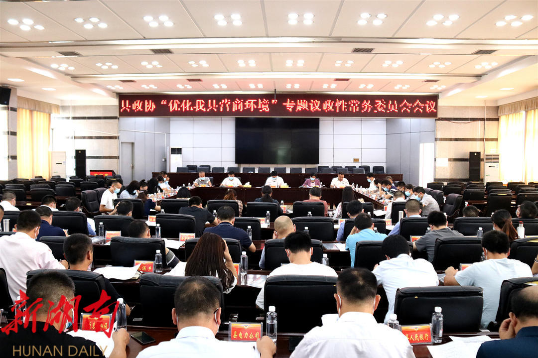 县政协召开“优化我县营商环境”专题议政性常务委员会会议_邵阳头条网